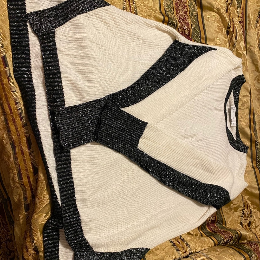 Black and white sweater